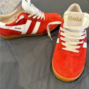 Gola Vibrant Red and White Casual Shoes